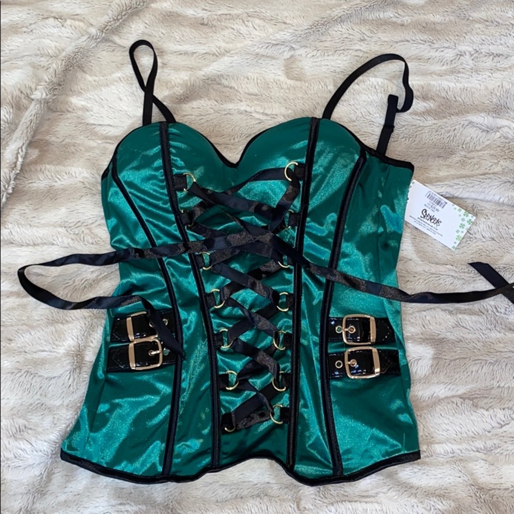 NWT green corset